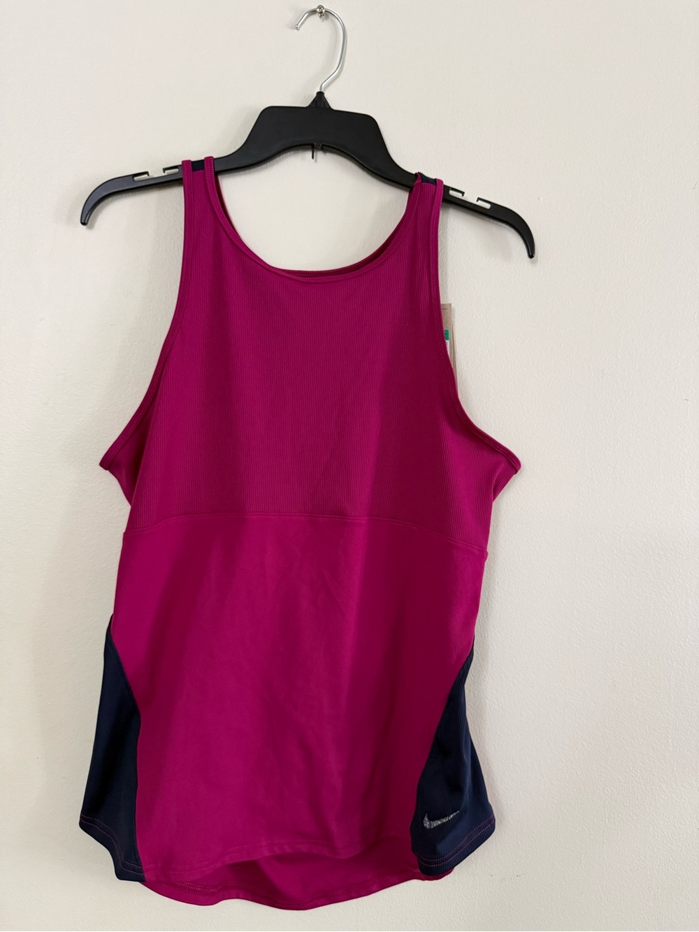 Nike Magenta Tank with Navy Side Panels